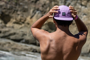 Purple 5 Panel Hat - Logo